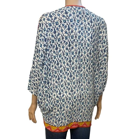 Bl-nk London Frances Floral Kimono Top One Size Open Front Boho Colorful Gauzy - Picture 4 of 6